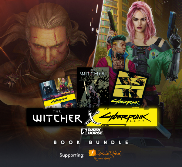 Silver Swords and Cyber Psychos! For a limited time, @humble is offering a bundle of The Witcher and Cyberpunk 2077 books and comics. See what's included: bit.ly/3UI9Pp5

Pay what you want for this action-packed bundle and help support @SpecialEffect with your purchase!