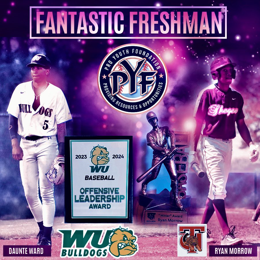 Congrats to former PYF players and now college freshmen Duante Ward (Wilberforce) and Ryan Morrow (Tuskegee). Both have made a first year impact and have been recognized as offensive players of the year by their respective programs. #pyf #proyouthfoudation #ydf #ydf