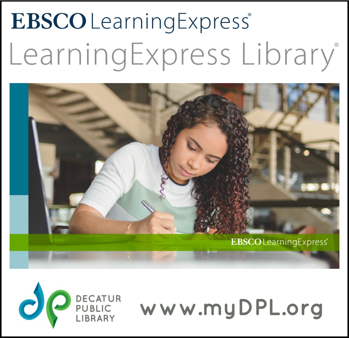 decaturpublib's tweet image. Prepare for the GRE, GMAT, LSAT, MCAT and other grad school admissions exams with LearningExpress Library. Get started at myDPL.org and click on LearningExpress. #EBSCOLEX