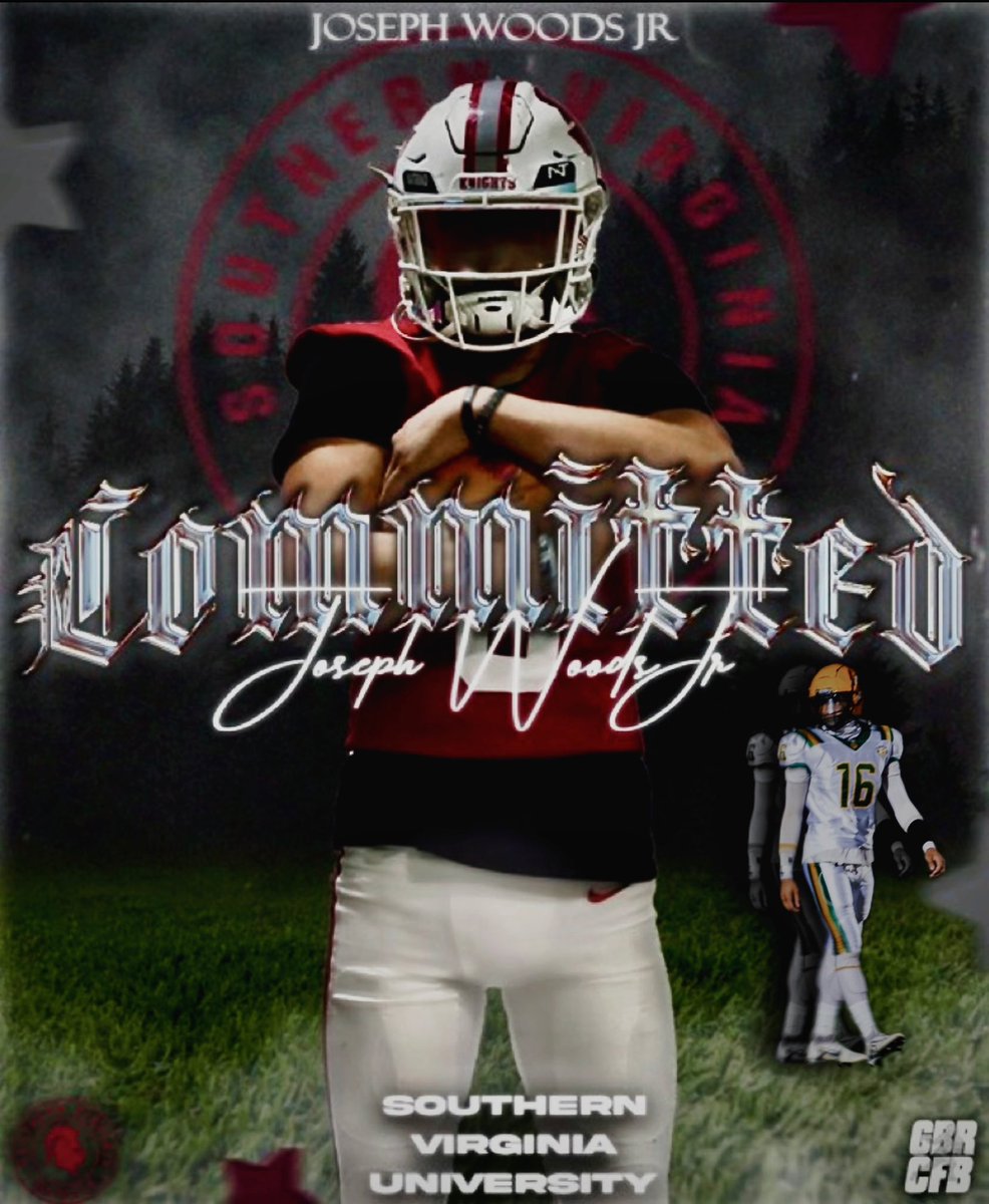 Joseph Woods Jr. † (@jwoodsjr_) on Twitter photo All Glory to God ‼️
#Commited to Southern Virginia University
<a href="/coachporterWR/">David Porter</a> <a href="/AthleticsBethel/">Bethel Athletics</a> <a href="/CoachJoeDuPaix/">Joe DuPaix</a> <a href="/coachbillynixon/">Bill Nixon</a> <a href="/CoachDelgadoIV/">Jacinto Delgado IV</a> All Glory to God ‼️
#Commited to Southern Virginia University
<a href="/coachporterWR/">David Porter</a> <a href="/AthleticsBethel/">Bethel Athletics</a> <a href="/CoachJoeDuPaix/">Joe DuPaix</a> <a href="/coachbillynixon/">Bill Nixon</a> <a href="/CoachDelgadoIV/">Jacinto Delgado IV</a>