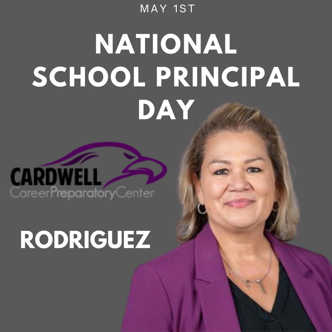 Today is #nationalschoolprincipalday and @CardwellPrep is so thankful for the leadership of Mrs. Rodriguez! @IrvingISD