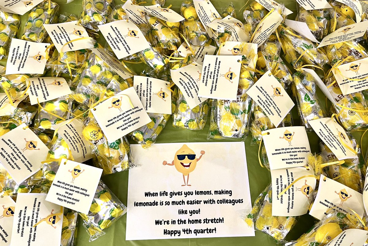 A little lemony pick-me-up for our @WPTigerPride staff🍋 Happy May!