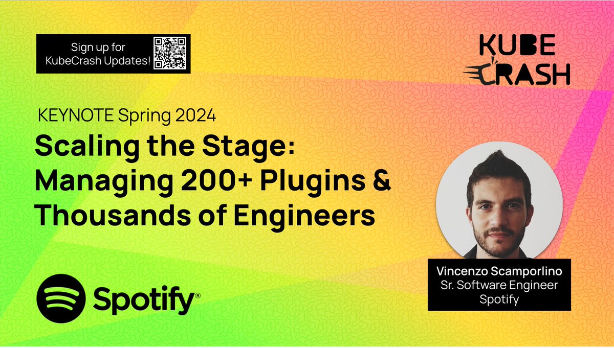 Did you miss the keynote by @SpotifyEng's @vinzscam on Scaling the Stage: Managing 200+ Plugins & Thousands of Engineers? We've got you. Watch the recording here 👉 kubecrash.io/past-events-sp…