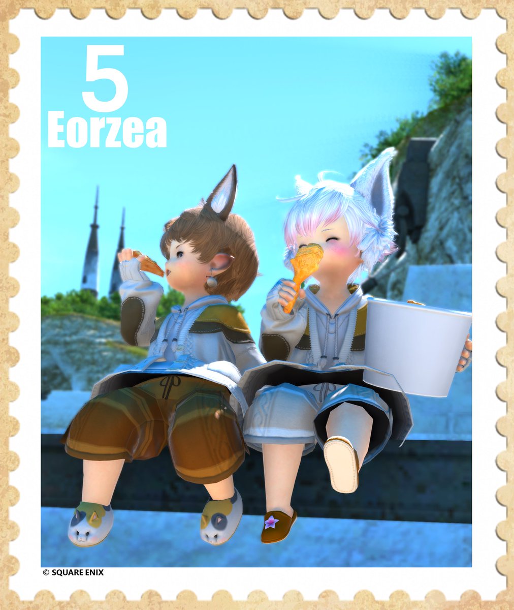 「GWも後半戦」

#FF14 #おはララ #切手風SS 
© SQUARE ENIX