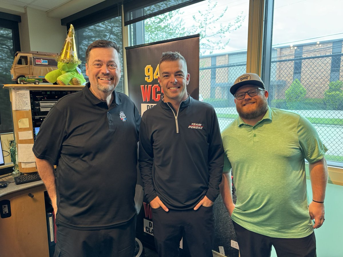 Great to see @smclaughlin93 today in studio talking @detroitgp and @IndyCar