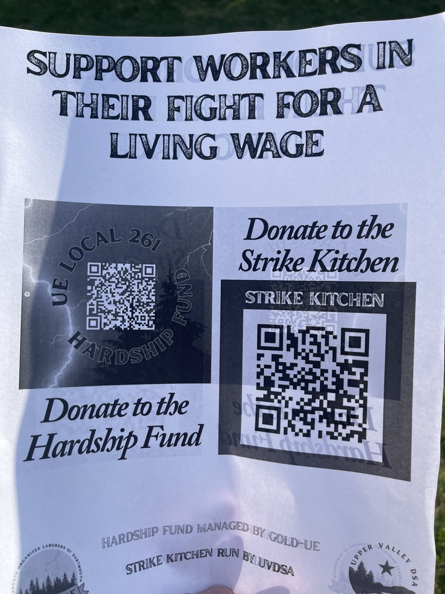 DARTMOUTH STUDENTS HAVE JOINED FORCES WITH STRIKING WORKERS. 

In what looks to be the first of its kind globally, a university-wide strike is happening on the same day a Palestine encampment will go up for Gaza! 

Hundreds of students faculty and staff  on the Main Green ✊🇵🇸