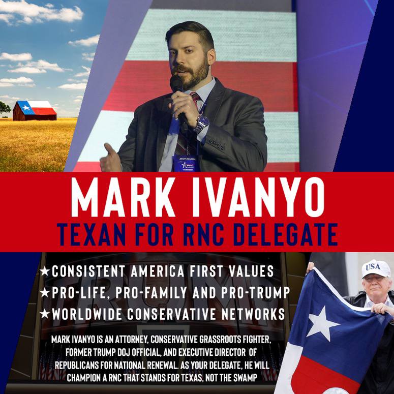 I’m running for at-large RNC delegate as Texas needs grassroots representation that will push for an America First Republican platform.