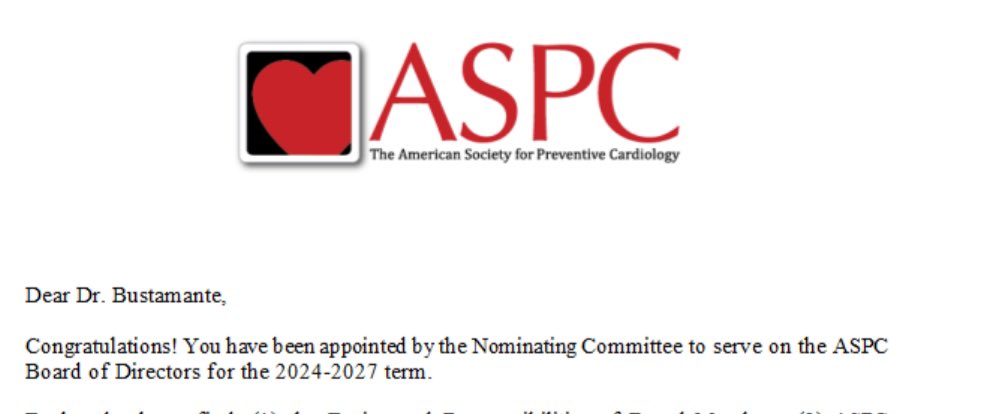 Thrilled and honored on the selection to serve on the @ASPCardio Board of Directors! Very thankful to friends, colleagues, mentors and mentees that support our work at @MonteHeart @DrMichaelShapir @virani_md @damini_dey @danielbermanmd @RonBlankstein @lesleejshaw