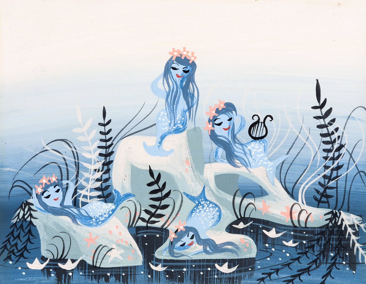 in honour of mermay, here’s some whimsical little mary blair mermaids
