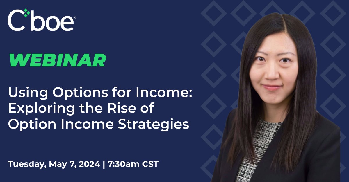 Don't miss 'Using Options for Income: Exploring the Rise of Option Income Strategies' hosted by Mandy Xu with guests from J.P. Morgan Asset Management & SpiderRock Advisors on 5/7! Learn why #option income strategies continue to grow in popularity: bit.ly/49WwKB7