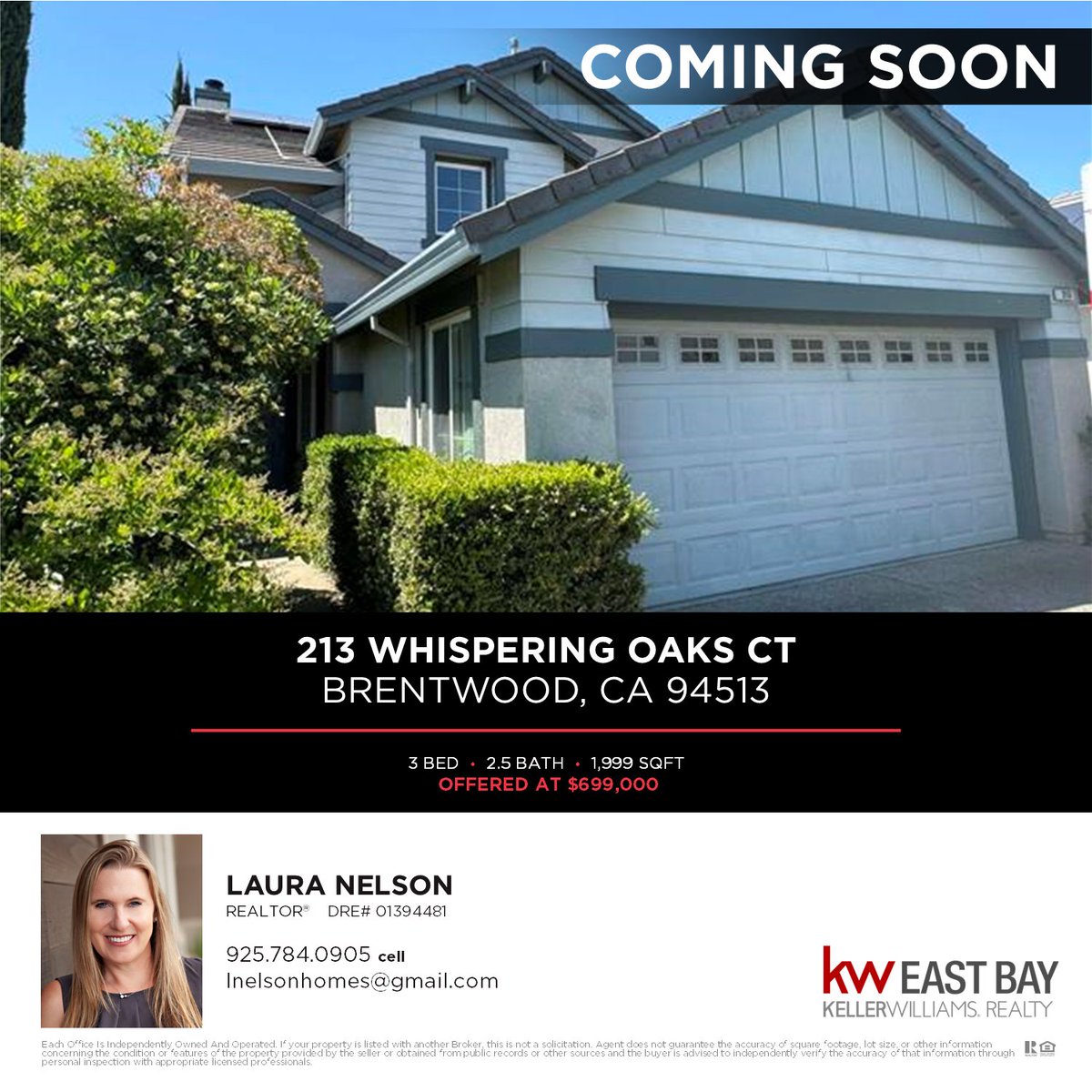 213 Whispering Oaks Ct, Brentwood, CA 94513 - Coming Soon from Laura Nelson!

#kellerwilliams #bayarearealestate #bayarearealtor