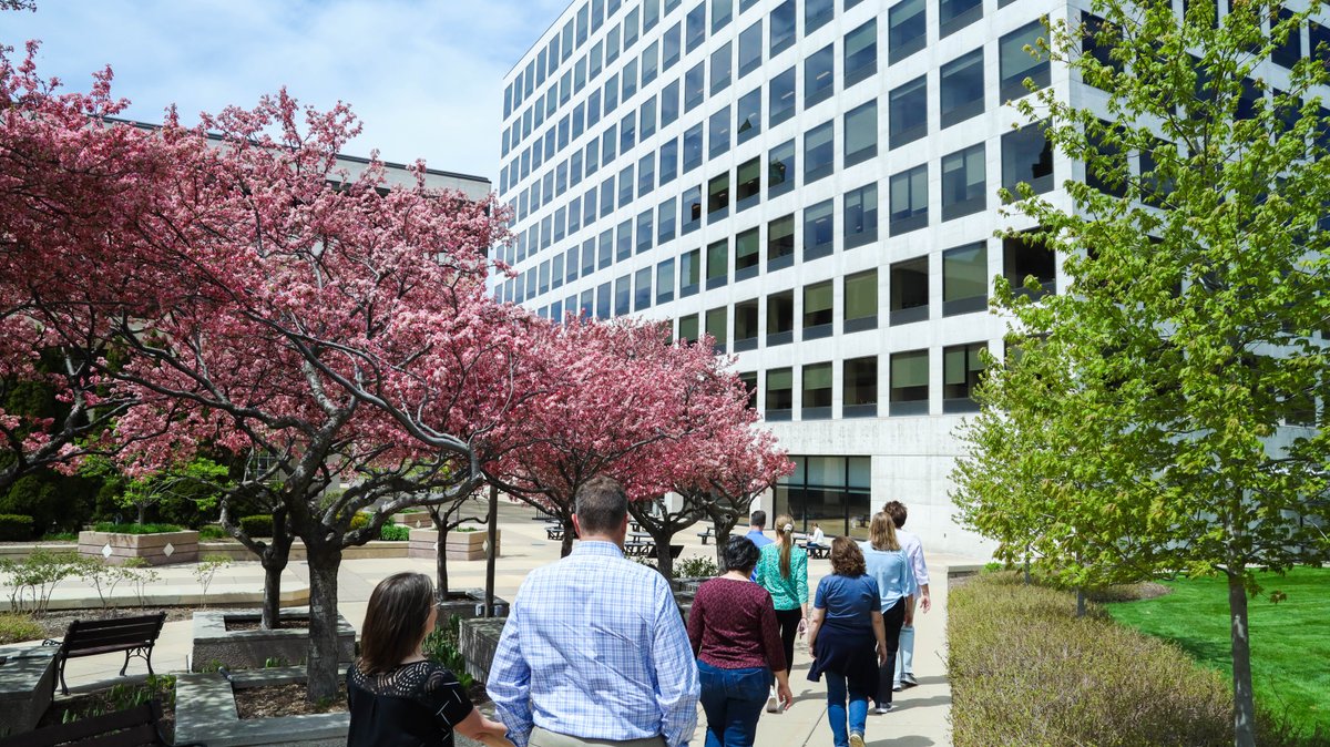 Our CEO, Tim Mattke, led a group of co-workers on a walk around our #Milwaukee neighborhood to wrap up our #Fit2BeCancerFree step-tracking challenge to promote cancer prevention in the workplace. We're proud to support the #AmericanCancerSociety. #CEOsAgainstCancer #EndCancer