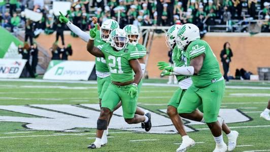 #AGTG After a great conversation with @CoachClayJ I am extremely blessed to receive an offer from The University of North Texas‼️ (@MeanGreenFB)