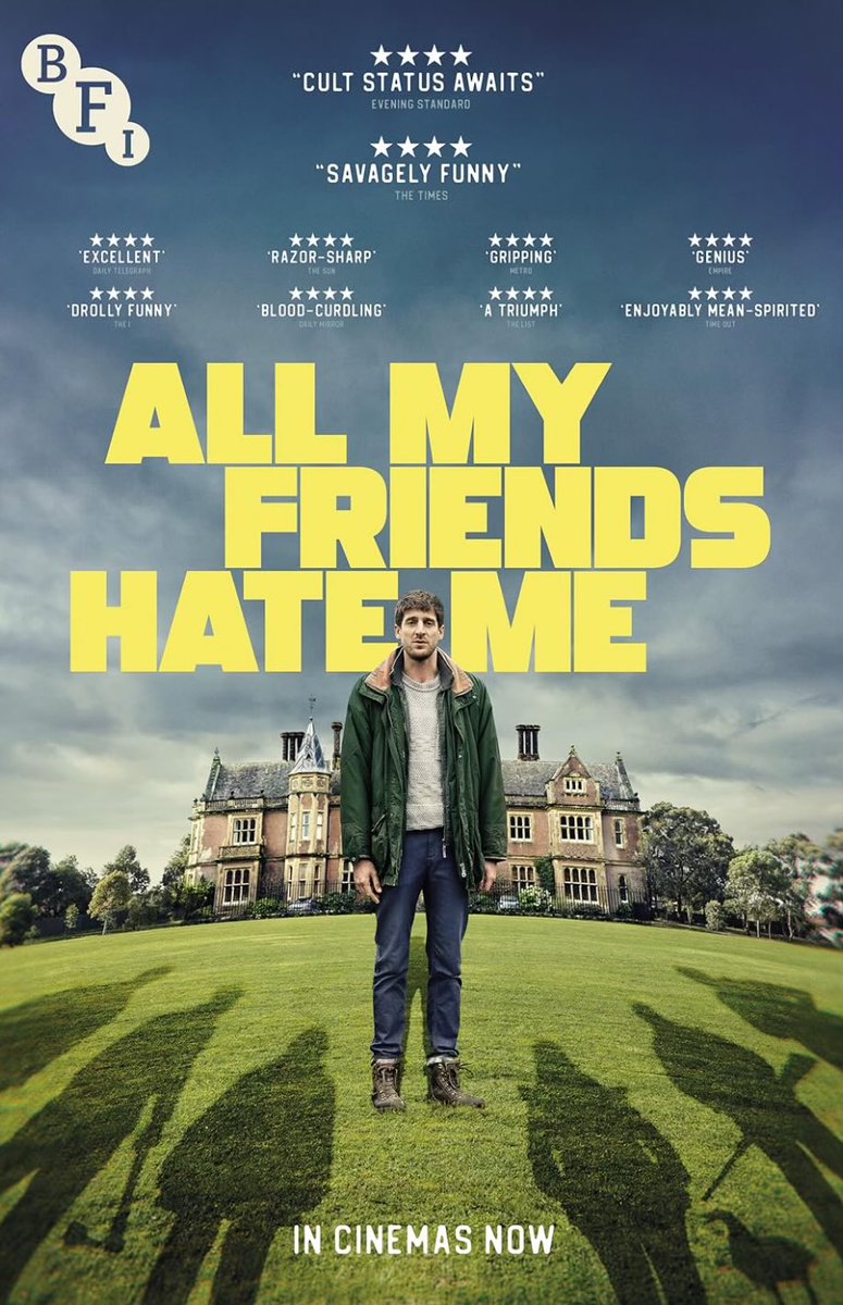 ALL MY FRIENDS HATE ME on @BFIPlayer is a twisty, darkly comic thriller that keeps you guessing right to the end. Highly recommended!