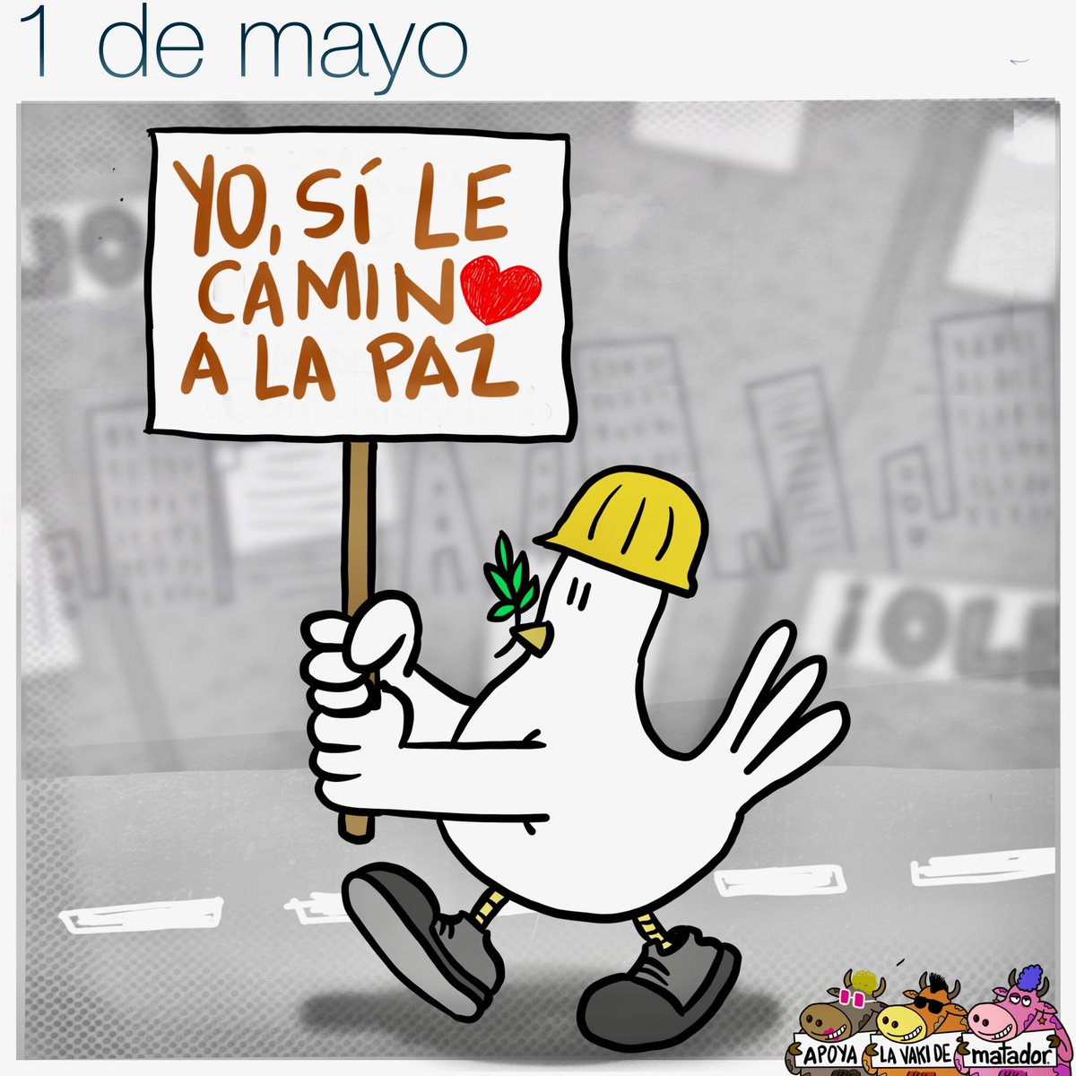 Tremenda caricatura de la marcha convocada por el presidente Gustavo Petro.