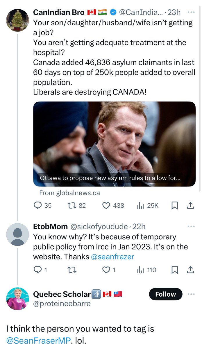 seanfrazer's tweet photo. So apparently there’s an MP in Canada with a similar name to mine. And now it’s my fault that your son or daughter can’t get a job. https://t.co/fVsmNdhZN6