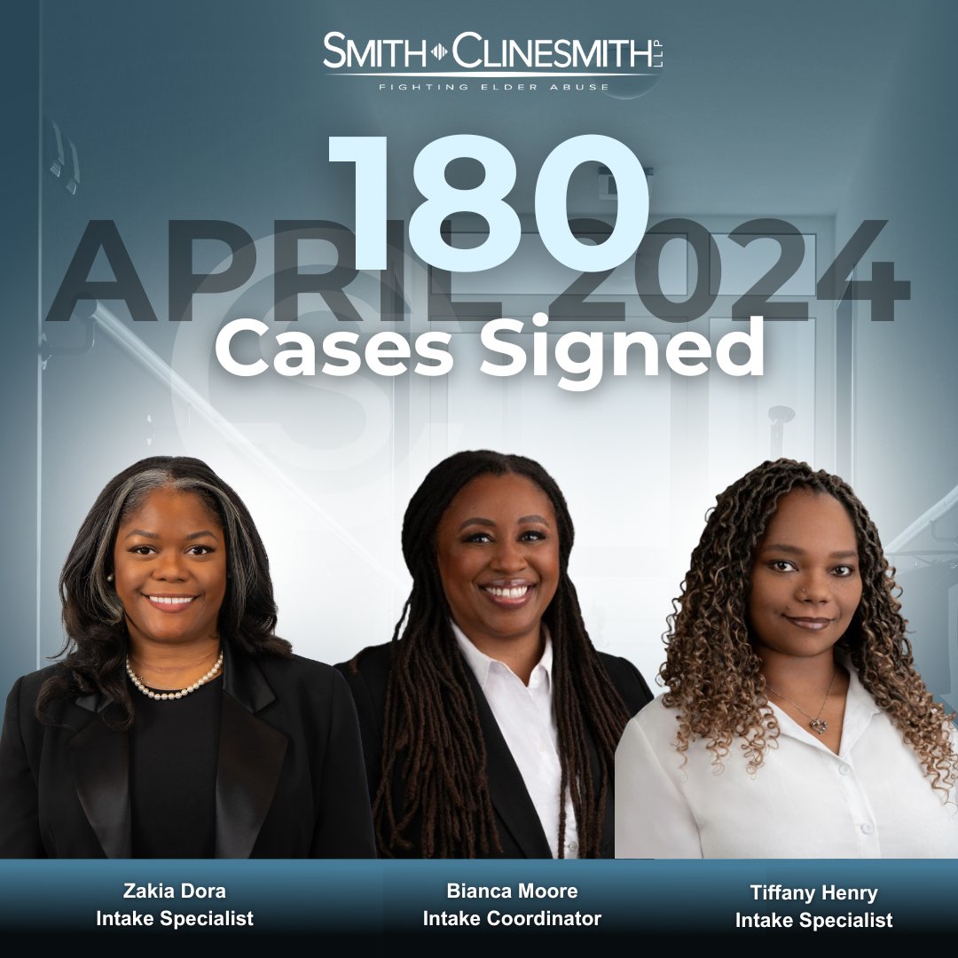 Celebrating the dedication and hard work of our incredible team for achieving a new milestone: 180 cases signed in April 2024! 🌟 #RaisingtheBar #TeamSmithClinesmith #nursinghomeabuse #intake #newclient #teamwork #milestone #lawsuit #lawyer #attorney #lawfirm #eldercare
