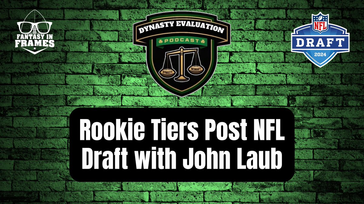 New Dynasty Evaluation at 6PM EST with @JohnMcGlynn75 @jtorange and guest @GridironSchol91 as they discuss rookie tiers following the #NFLDraft! #FantasyFootball @MyFantasyLeague YT 📺: bit.ly/4aYlhT7