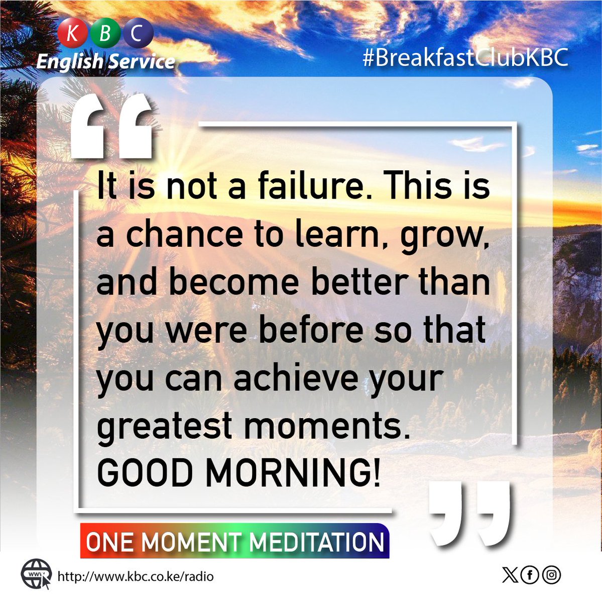 Thursday morning moment of meditation. ^PMN #BreakfastClubKBC