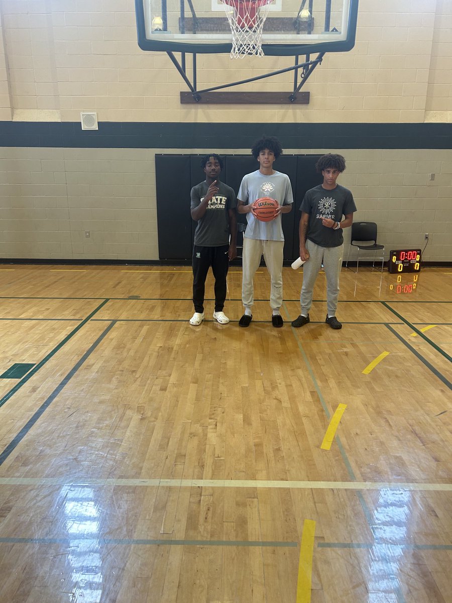 Congrats to 8th period court sports Gold division 3 on 3 champs! Team Trace- Danny Wideman, Warren Stanton, Xavier Harris.