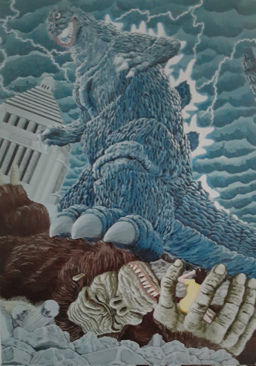 おはようございます！
このイラストは、過去作です。
#キングコング対ゴジラ
#ゴジラ
#キンゴジ
#ゴジラ1962
#Godzilla
#キングコング
#KingKong
#浜美枝
#桜井ふみ子