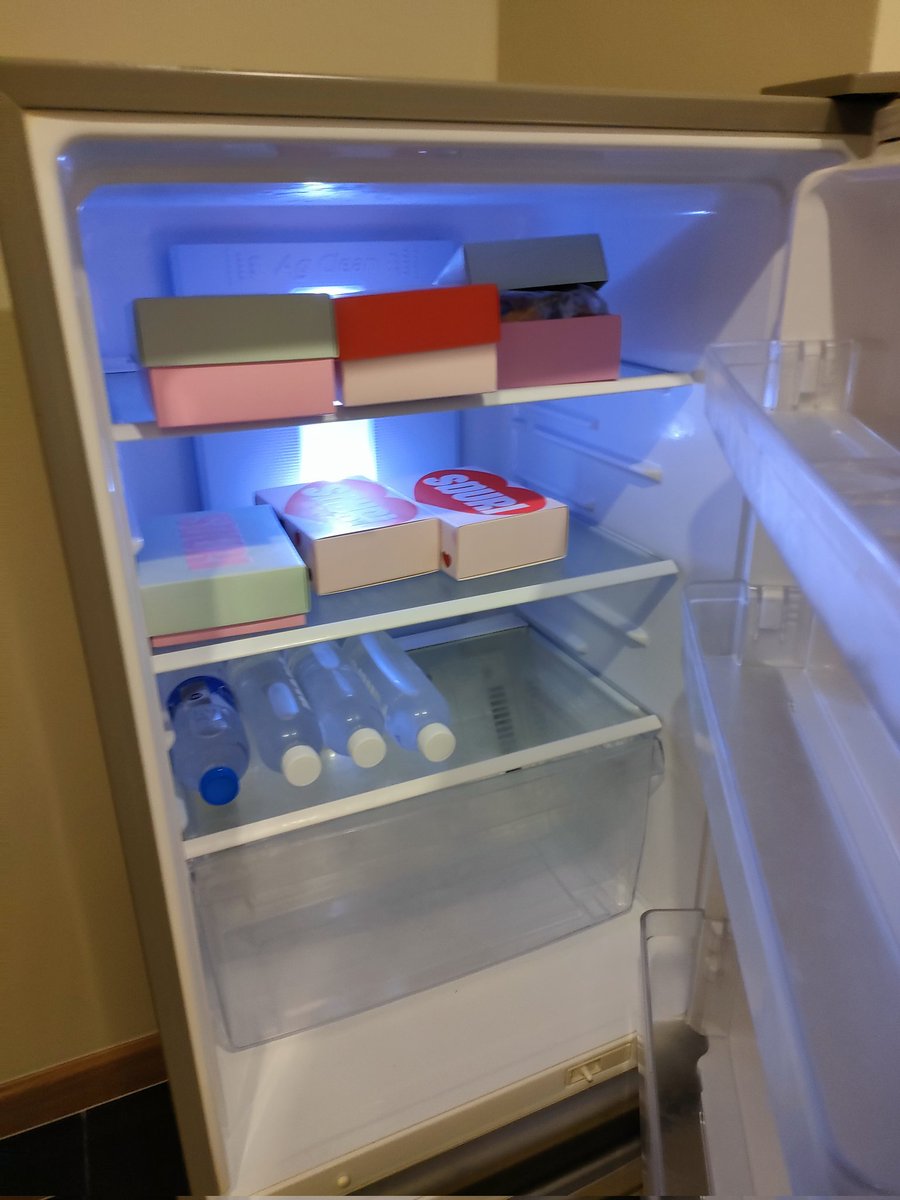 I love  #SOURI so much that I even chose a hotel with a large refrigerator just for the macarons. 🤣 マカロンの為だけに大型冷蔵庫備え付けホテルを借りた🤣
 #winmetawin️