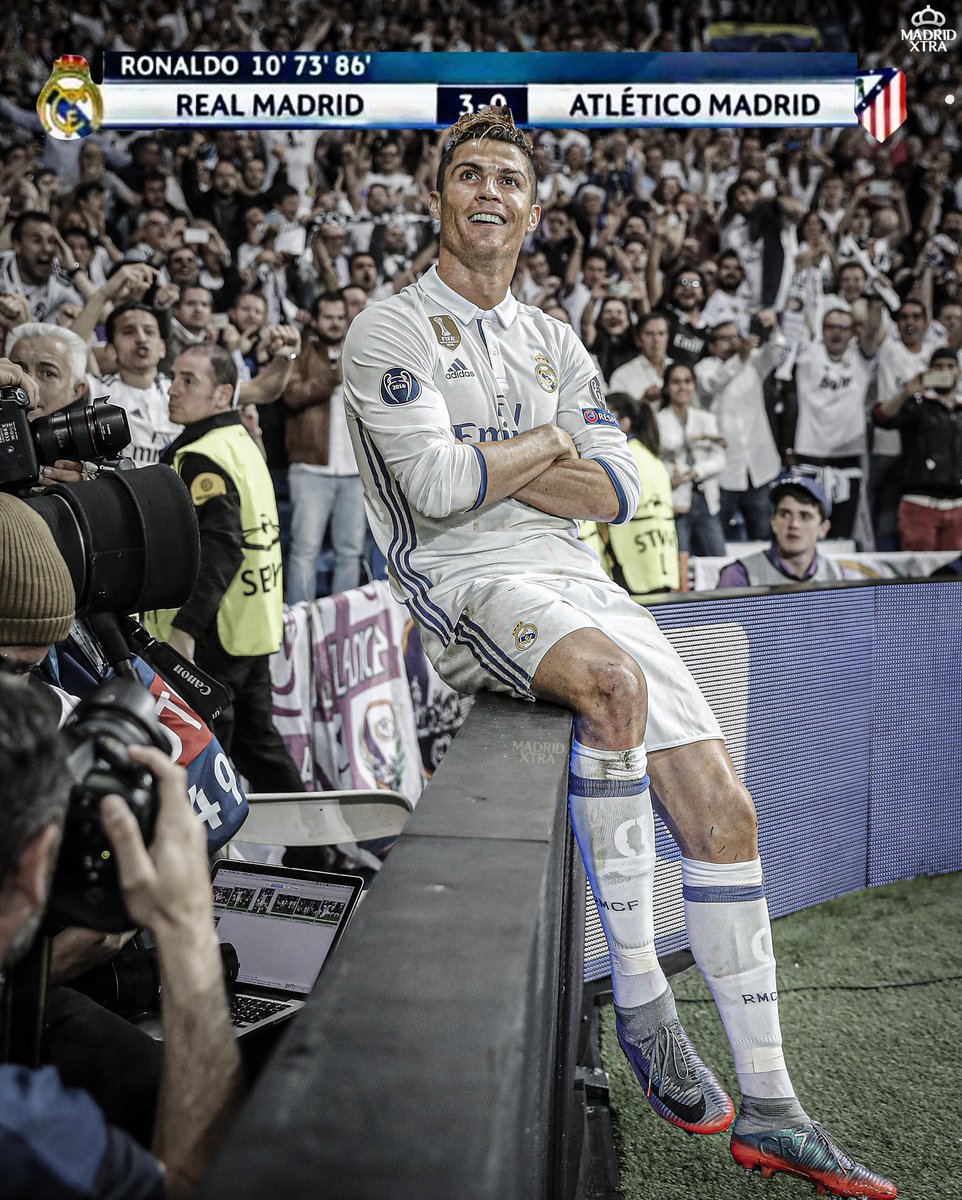 On this day in 2017, Cristiano Ronaldo scored a hat-trick vs Atletico in the UCL semi-final.