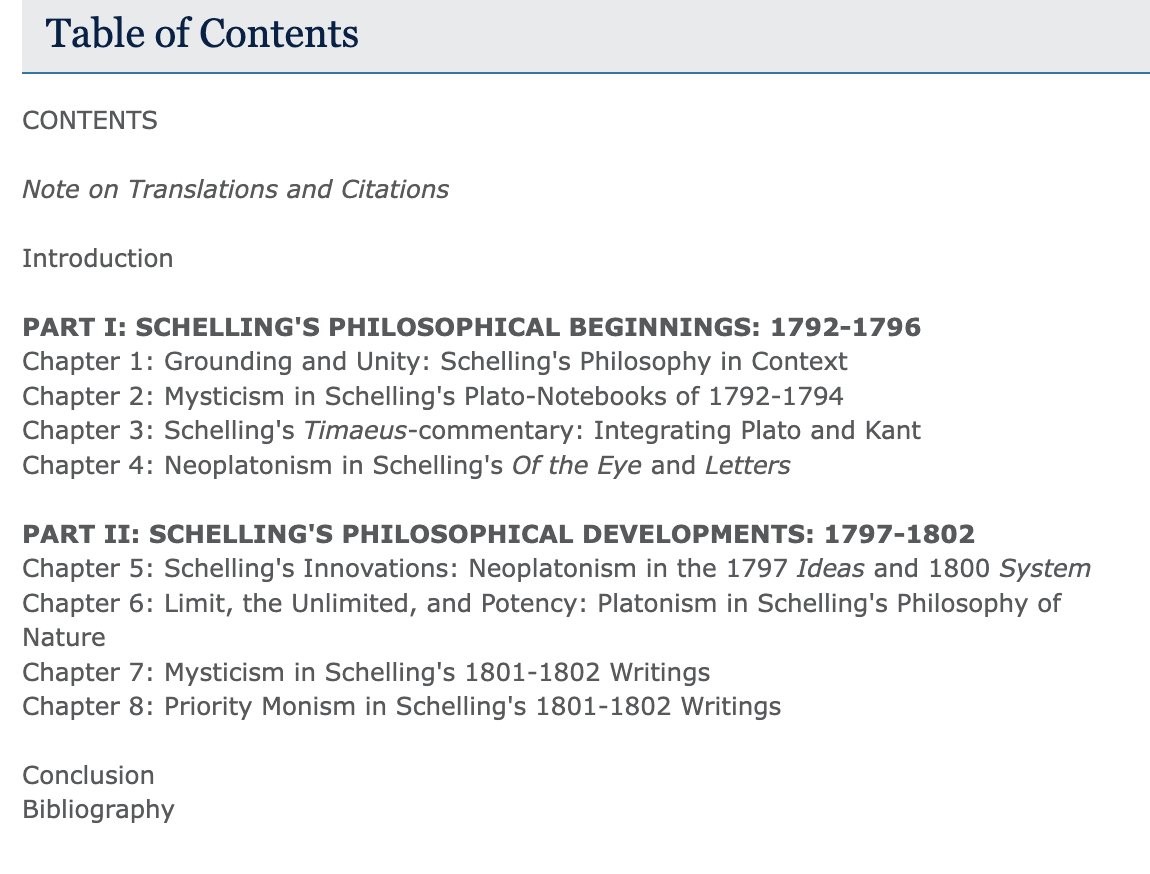 Less than a week until 'Schelling's Mystical Platonism: 1792-1802' by Naomi Fisher comes out from @OUPAcademic. I don't think I'll be able to afford it for a while, but I sure am excited to read it once I can.