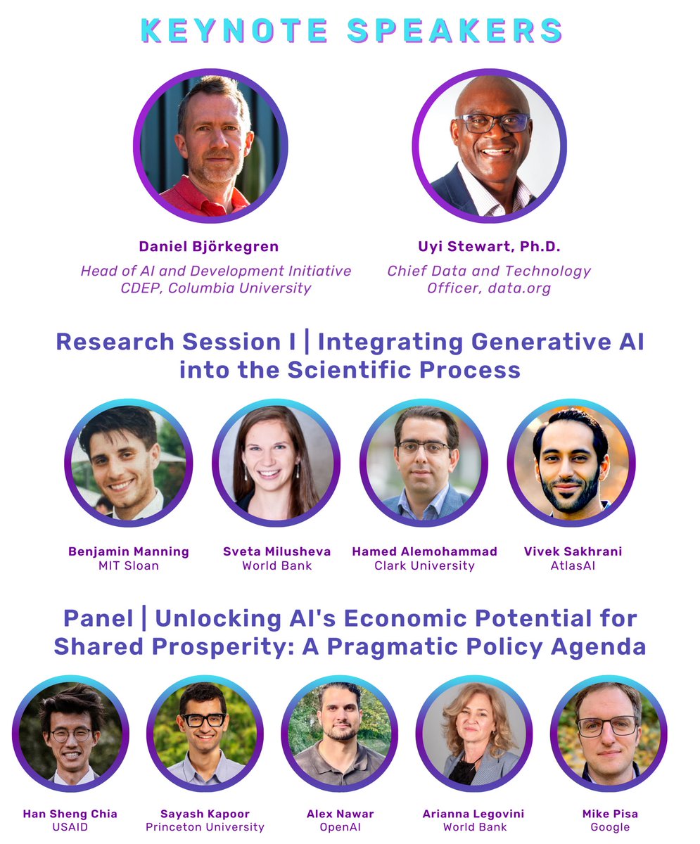 Join us tomorrow. We have an amazing lineup! Measuring Development 2024: AI, the Next Generation | Room I 2-220 | 9-5 PM (EDT)