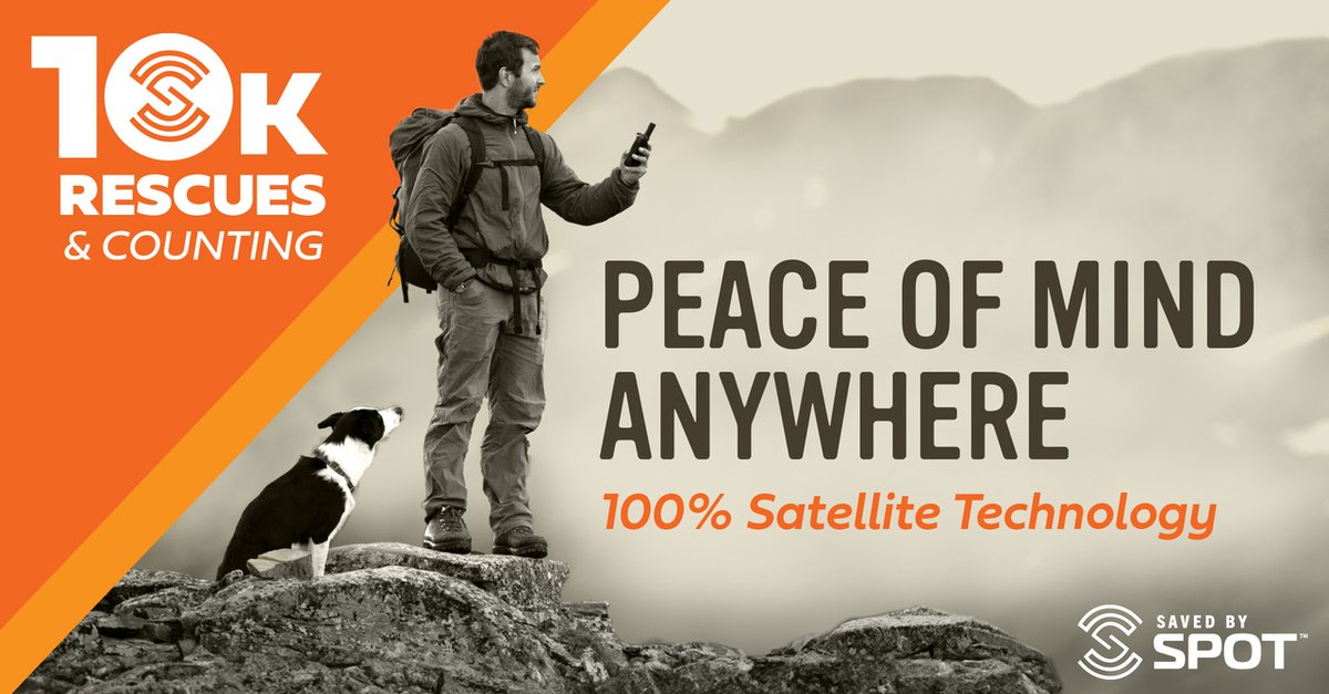 ICYMI, in conjunction with our SPOT brand, we've facilitated over 10,000 rescues! Our satellite messengers keep users connected and safe when adventuring off the grid! Learn more about our exciting milestone here: bit.ly/3we4HiS