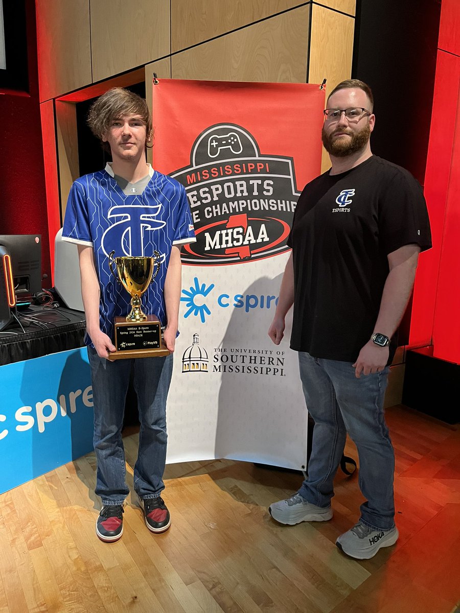 CONGRATS to TCHS Esports’ Zander Hall, the Spring 2024 @misshsaa Esports State Runner-Up (NBA2K). 

#BuiltbyTC #onepercent