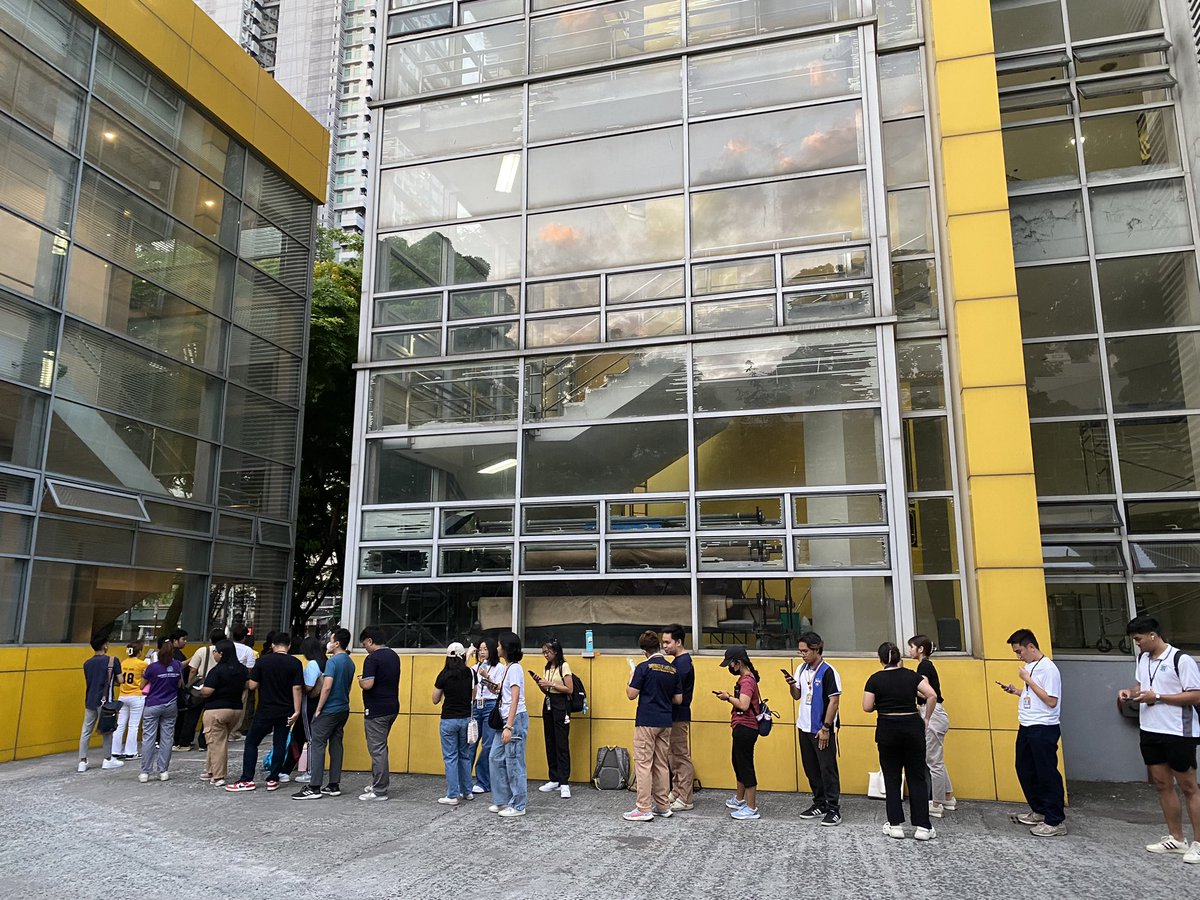 LOOK: The current situation at the UST Quadricentennial  Pavilion for the ticket selling of the upcoming UST vs DLSU UAAP volleyball matches on Sunday, May 5.