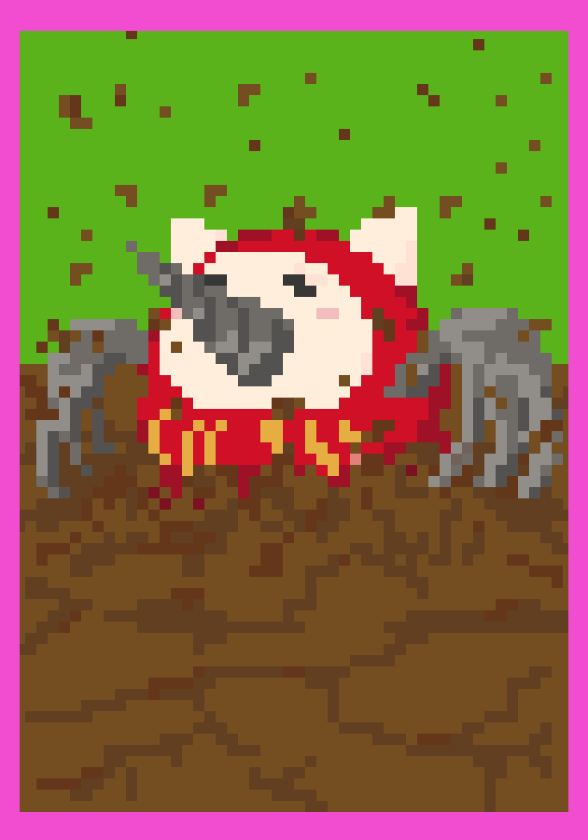 Daruma_NFT's tweet photo. おはようございます🔴✨

#daruma #pixelart #monacard 
もなこっと だるまさんのマイホームで [DARUMAD] 出品中です

"モナだるまもぐら。方向音痴なので出没注意！ 地上に出した顔は至福の喜びに満ちている。できた穴はとても大きい"😆 https://t.co/HkVV5jK41Y