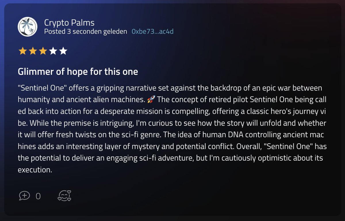 Trader_Palms's tweet image. join me on Film.io @Filmio_Official guys!

Wrote another review for one of the projects, check it out!👇

#filmio #original #democratize #films