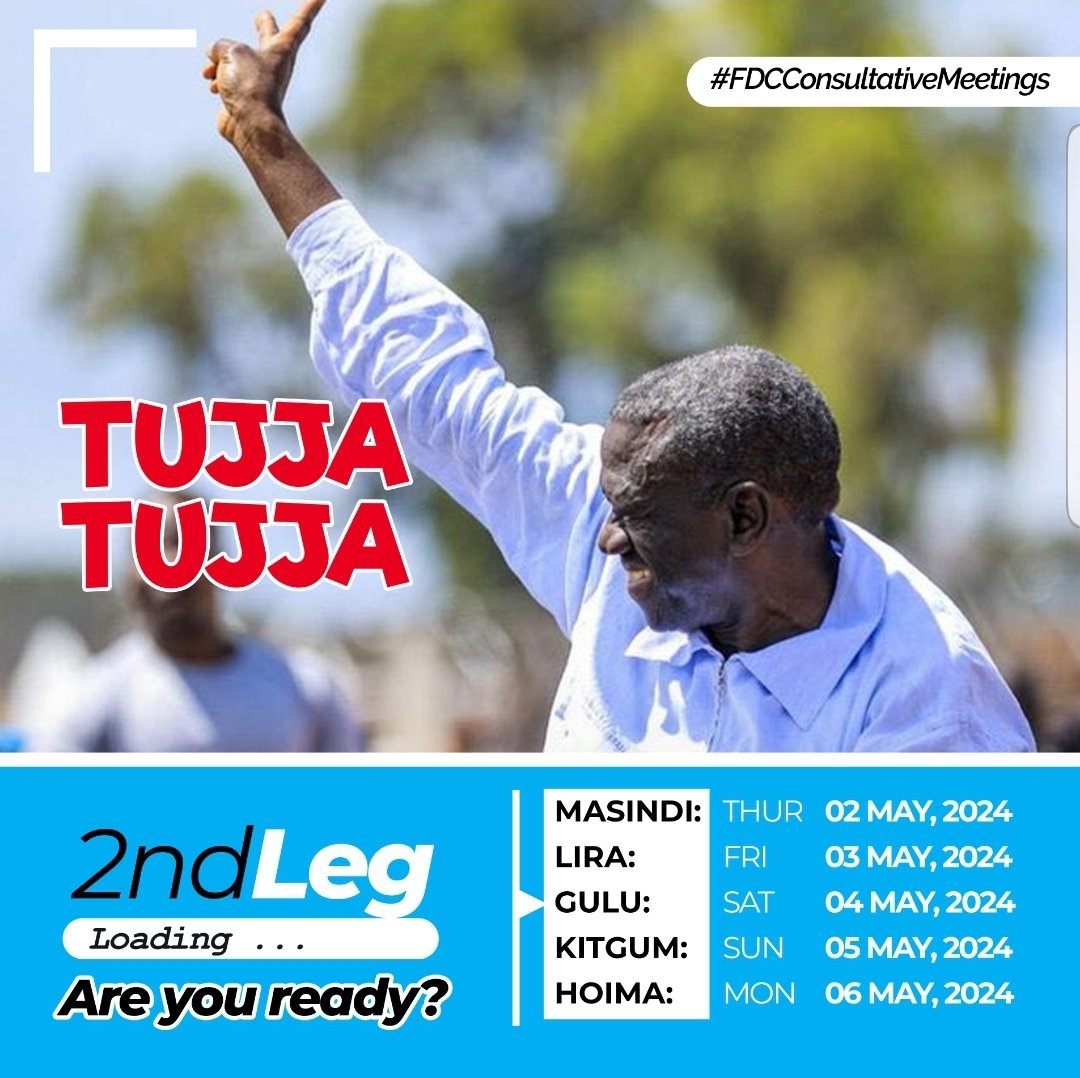 PHASEII of the @FDCOfficial1 national wide consultative meetings starts today with Bunyoro Subregion in Masindi Town. The team is led by Dr. @kizzabesigye1 and other fdc leaders. #Tujja