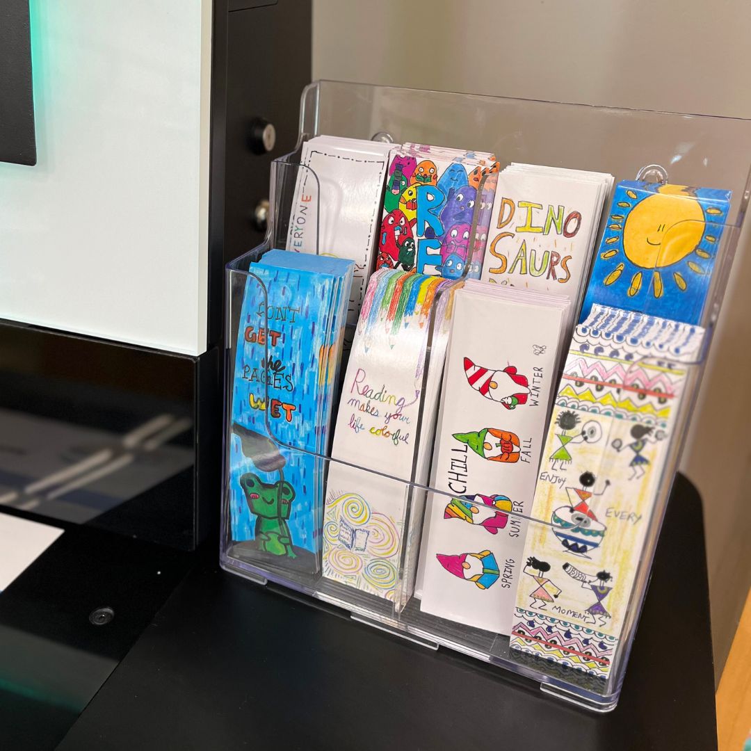 📚 FREE BOOKMARK ALERT 📚 Grab these custom-designed bookmarks (from the winners of our 2024 Design a Bookmark Contest) at the library checkout kiosks! Don't miss out on adding a touch of personal flair to your next read. Happy marking! 🌟📖 #Bookworms #Freebies #LibraryLove