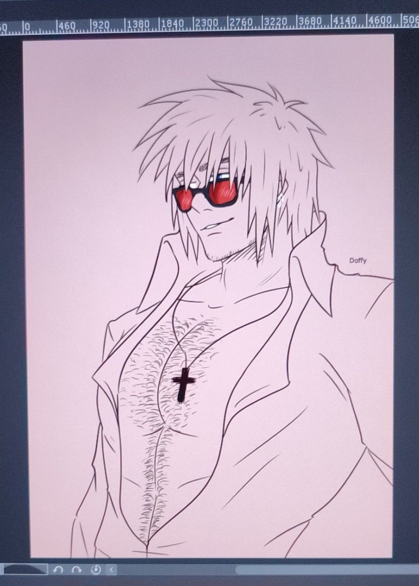 Wip Don't know if it's better with sunglasses or not mh #wolfwood #trigun