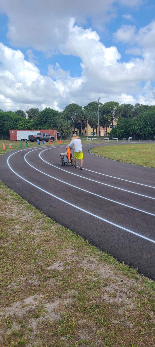 Ever wonder how the official lines get on a track?