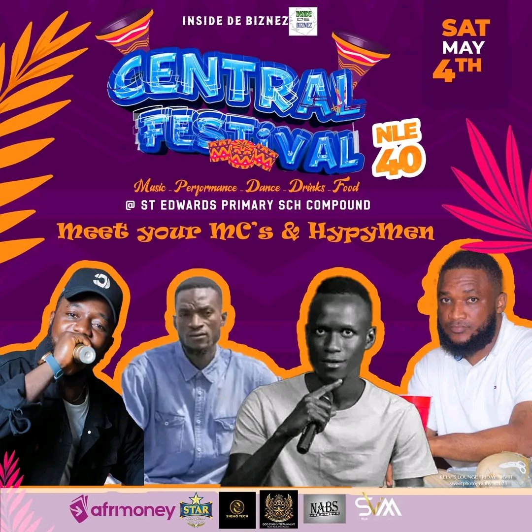 Introducing your beloved hosts and hypemen for the Central Festival happening on May 4th, 2024.

#GodStarEntertainment