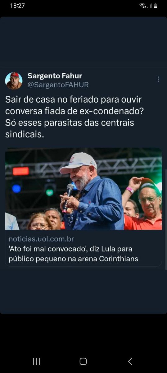 Só quem estava recebendo....