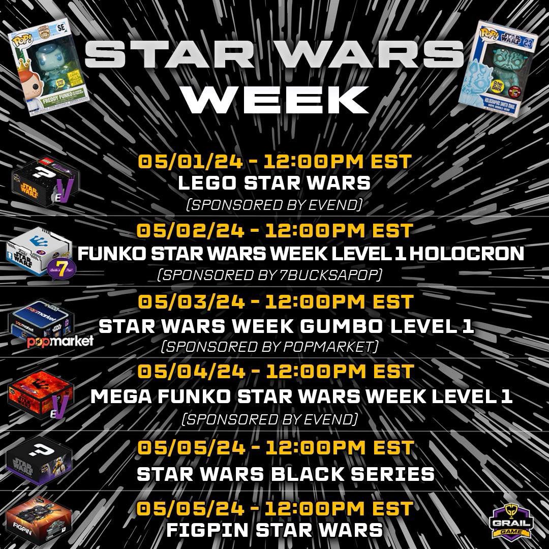 Calling all #GrailGamers & #StarWarFans! Grail Game is kicking off this week, May the 4th, with all types of Star War Games! #Ad #Lego #Funko #Collectibles
Grailgame.com
.
Everything from #LEGO, #FiGPiNs, #FunkoPop!, of course MEGA GRAILS! 🏆 This is the list of…