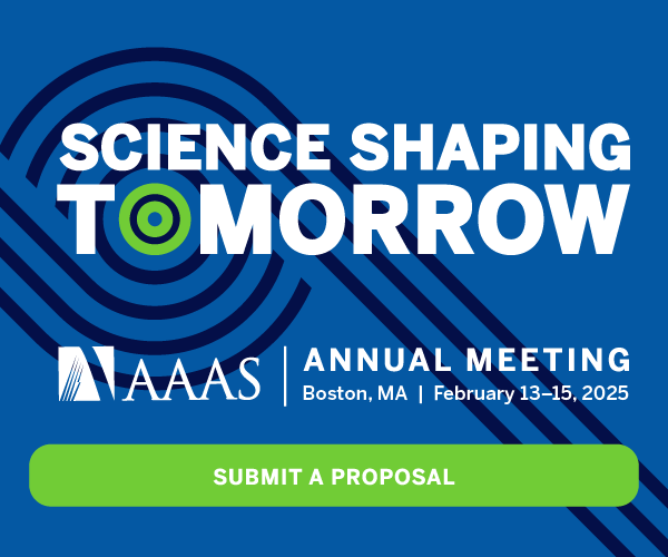 Calling #STEMM researchers: Propose session or workshop for #AAASmtg by May 6! Share your work & connect at the 2025 AAAS Annual Meeting in Boston. brnw.ch/21wJnur