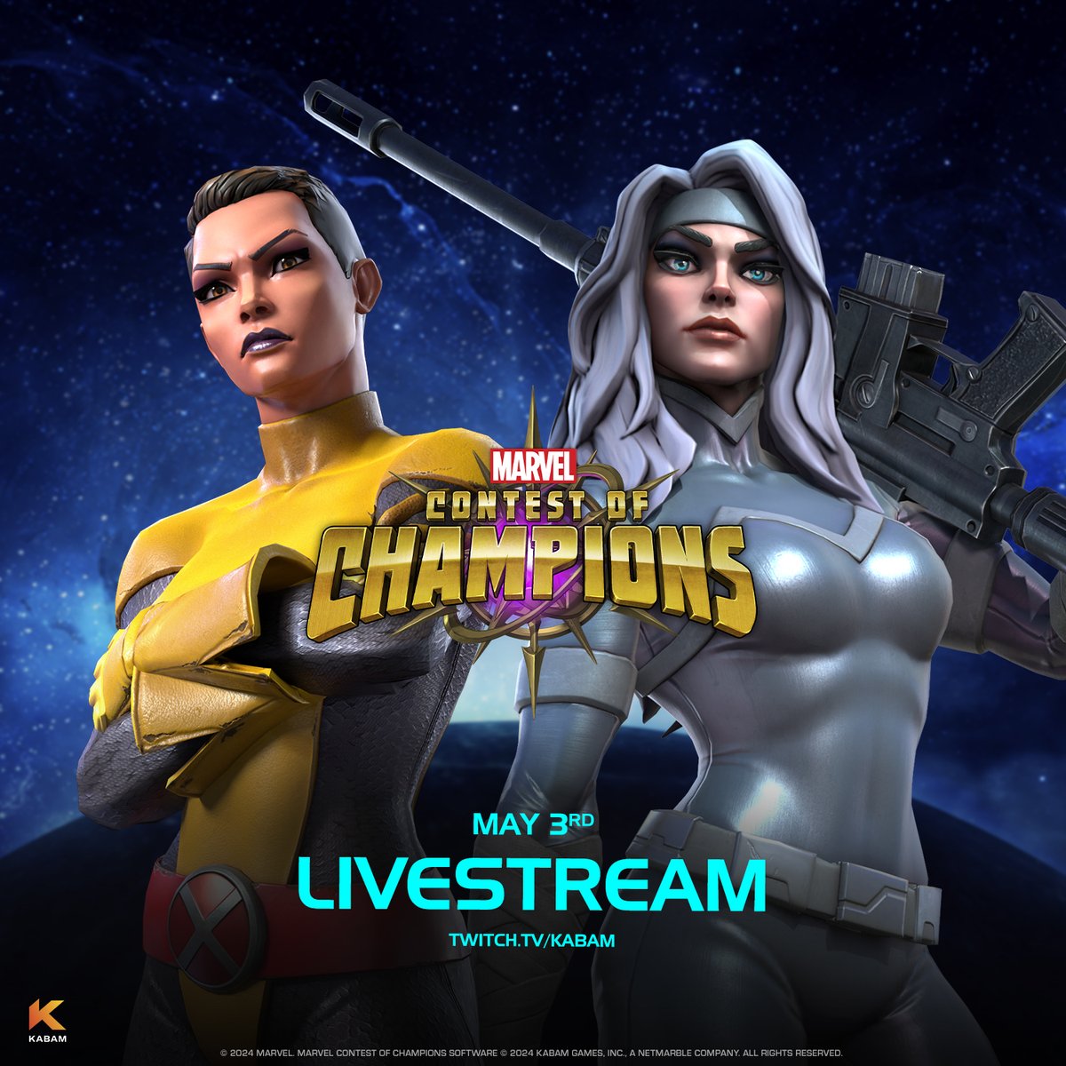 Join us LIVE May 3rd at 9am PT at twitch.tv/Kabam for a first look at SHATHRA! We'll also be discussing May's content and Champions, showcasing new progress opportunities and giving away 7-Star Champions! See you there!