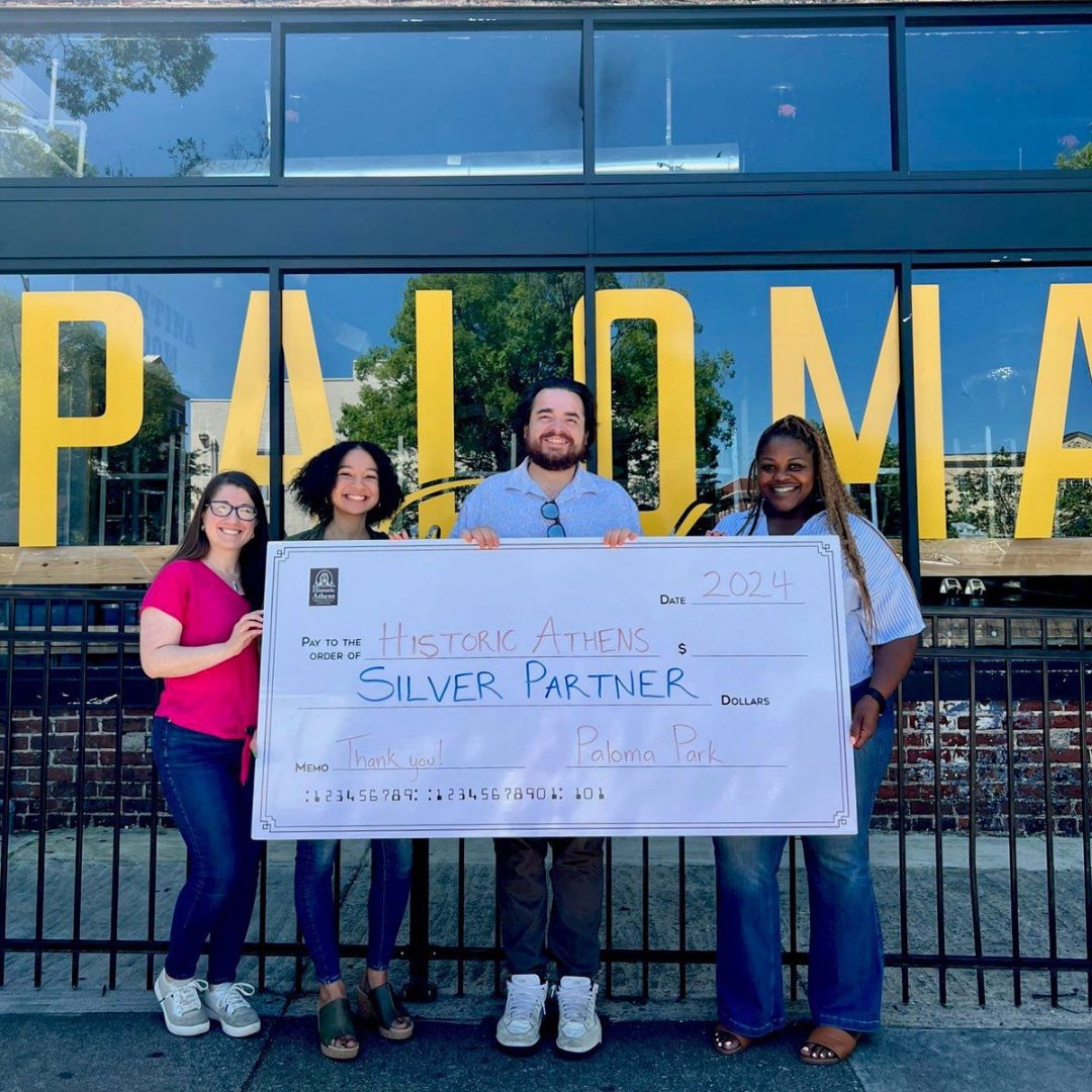 Thank you so much @PalomaParkATH for signing on as a Silver Partner 🥈 for our new partnership program. Here’s to a wonderful partnership 🎉 Want to become a partner 🤝? Head to historicathens.com/partners to support preservation efforts around Athens today! #athensga #partnership