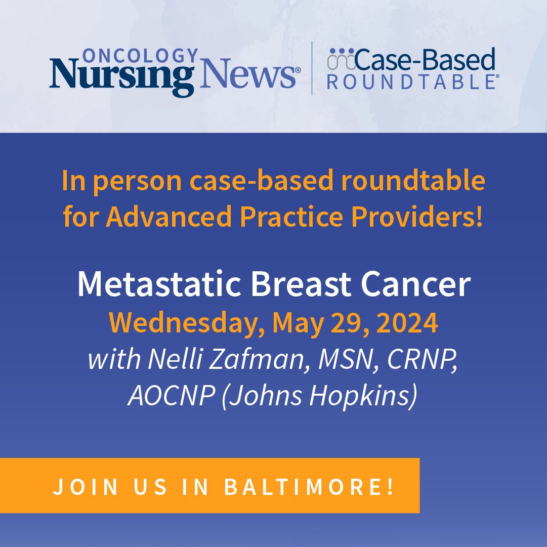 Learn the latest in ER+/HER2- metastatic breast cancer with expert Nelli Zafman, MSN, CRNP, AOCNP. Discuss crucial ESR1 mutations, testing, & therapies. Date: May 29, 2024 Location: The Capital Grille, Baltimore, MD Secure your spot now! Register here: ow.ly/JUxn50Ruafz