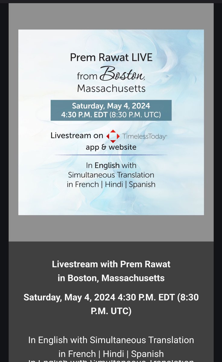 Available on timelesstoday.tv 

#PremRawat #peaceispossible #peaceiswithinyou #wordsofpeace #wopg #Wisdom #hope #humanity #HearYourselfBook #rajvidyakender #anjantv #TPRF #ThePremRawatFoundation #PeaceEducationProgram #Peru #Lima #TimelessToday #rajvidyakender #rvk #Peace