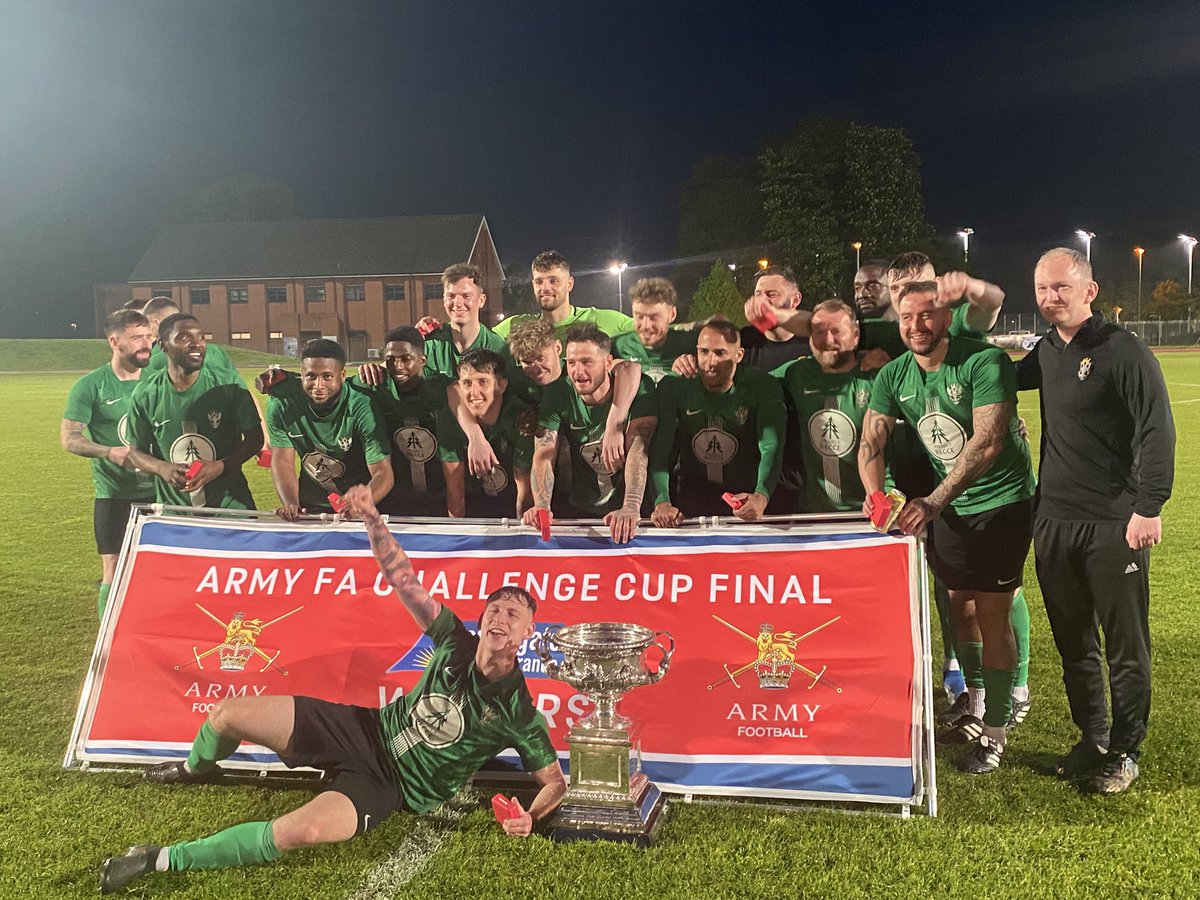 Excellent night at Aldershot Mil Stadium 123rd @Armyfa1888 Cup Final as 1 Mercian beat Royal Tank Regiment 3-0. Our pride and joy as a competition. Thank you to @Towergate 40 years as sponsor and all who supported competition during season. Great to see healthy attendance too