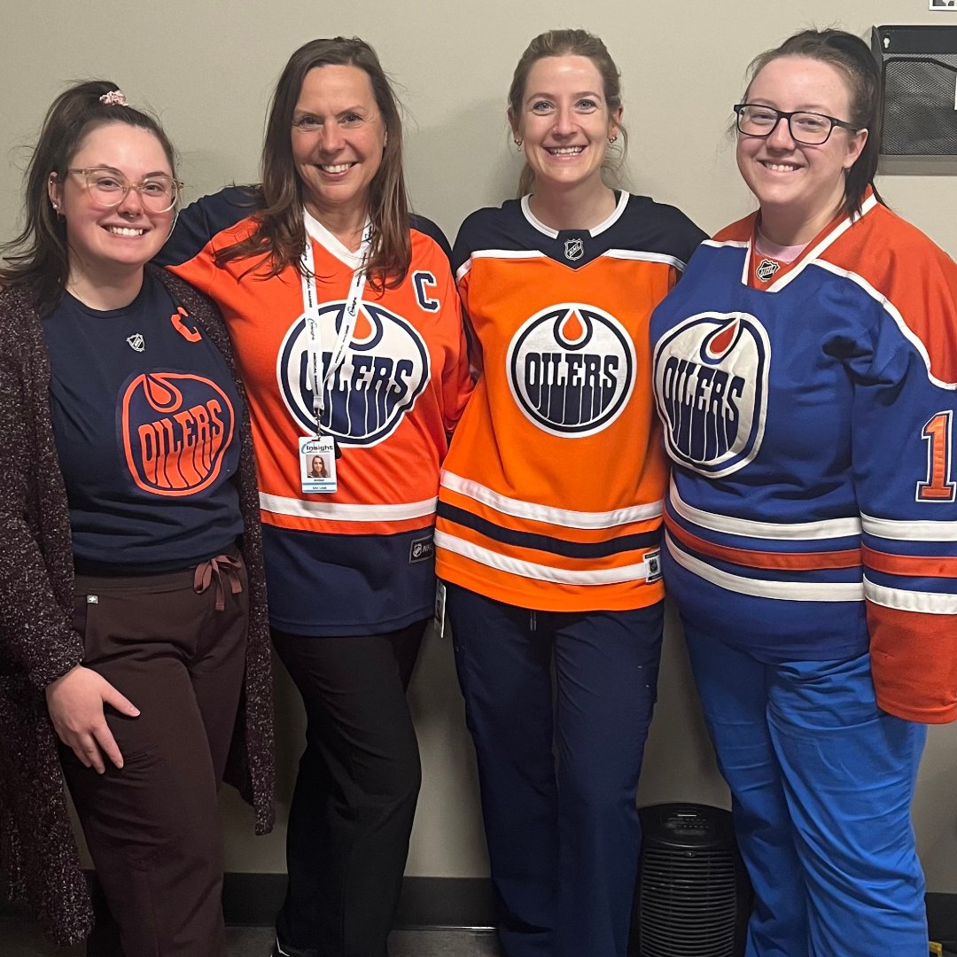 It's game 5 and our Insight Hermitage team is showing some Oilers Spirit! #LetsGoOilers
