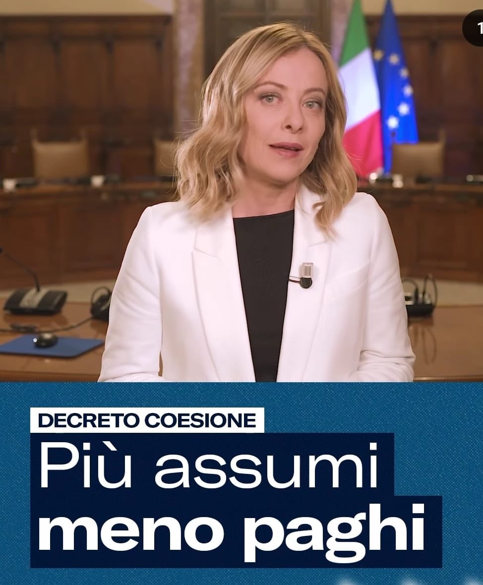 Ulteriori 5 miliardi stanziati dal Governo Meloni nel decreto legge coesione  per chi produce difendendo il potere d’acquisto dei lavoratori italiani . I dati sul lavoro danno ragione al Governo, e anche gli istituti di rating e il Quirinale se ne sono accorti . Bene così 🇮🇹🔥