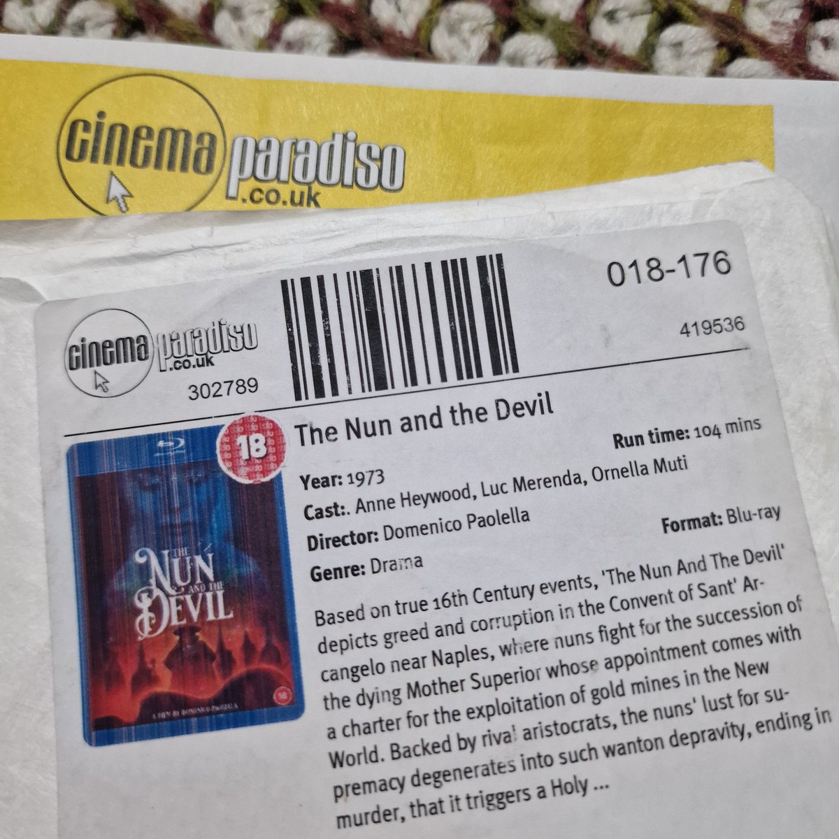 #nunsploitation in the 70s was the thing. As a backlash against religion and also the serialisation and control of women. Its dark and it is supposed to be a little erotic. Avaliable from @88_Films with some fascinating extras and to rent through @Cinemadiso #thenunandthedevil